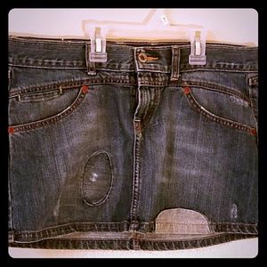 Flirty Lucky Brand jean skirt 😘💓💍